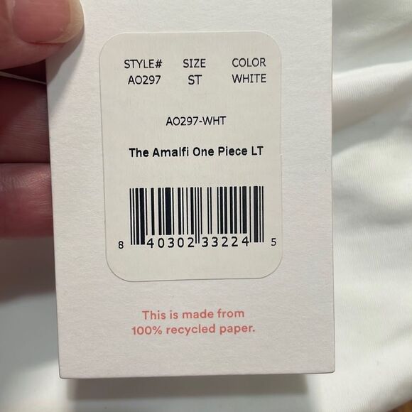 Andie The Amalfi One Piece LT Swimsuit White Size S Tall NWT long torso‎ - Picture 5 of 7